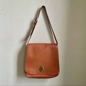 Fossil genuine leather shoulder bag rare